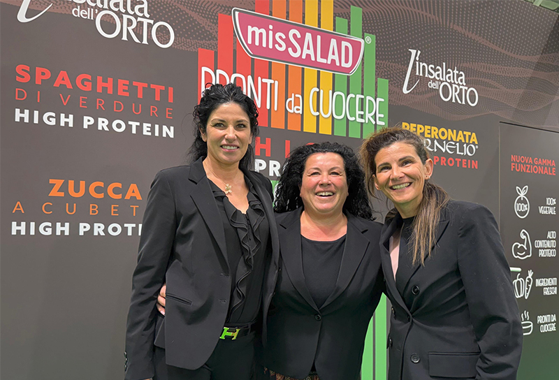 Da sinistra: Raffaella e Cinzia Busana con Sara Menin de L'Insalata dell'Orto